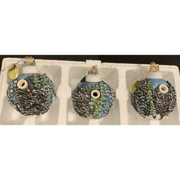 Thomas Kinkade Winter Memories Houses Ornament Collection Bradford Ed Victorian - Picture 5 of 7